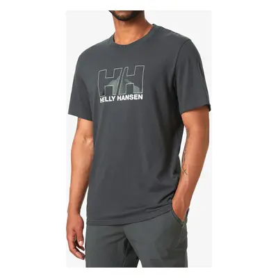 Helly Hansen Nord Graph T-Shirt Férfi Pamut Póló - ebony/ebony