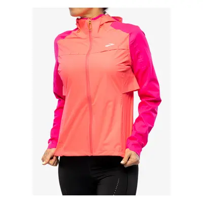 Brooks High Point Waterproof Jacket Női Futódzseki - hyper pink/fuchsia