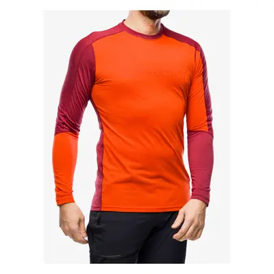 Norrona Falketind Equaliser Merino Round Neck Termoaktív felső - arednalin/rhubarb