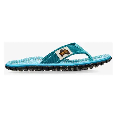 Gumbies Islander Canvas Flip-Flops Női Lábujjközös Papucs - turquoise swirls