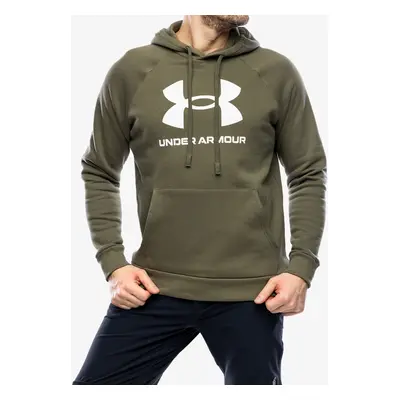 Under Armour Rival Fleece Logo Hoodie Kapucnis felső - marine OD green/white