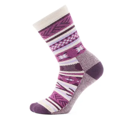 Smartwool Everyday Cabin Games Crew Socks Merino gyapjú zokni - meadow mauve