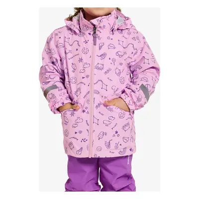 Didriksons Norma Print Jacket Lánykabát - doodle orchid pink