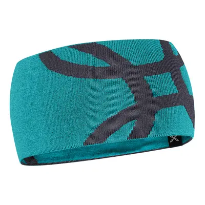 Montura Merino Logo Band Fejpánt - turquoise/graphite blue