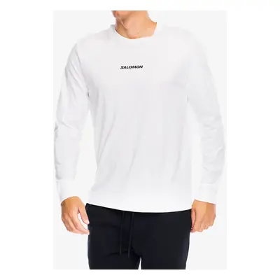 Salomon Logo Perf L/S Tee Hosszú ujjú póló - white