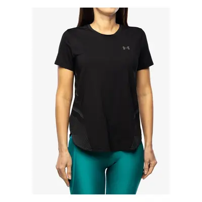 Under Armour Iso-Chill Laser Tee II Női Futópóló - black/pitch gray/reflective