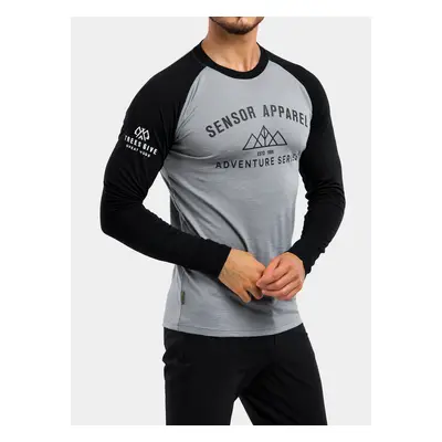 Sensor Merino Active PT Tee L/S Termoaktív Felső - grey adventure