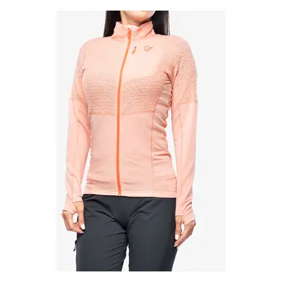 Norrona Lyngen Alpha90 Jacket Női Polárfelső - peach amber