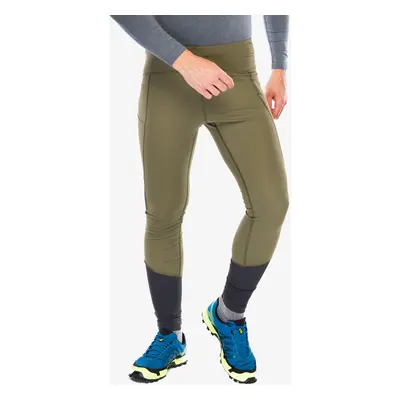 Norrona Senja Equaliser Stretch Tights Futó leggings - olive night/caviar