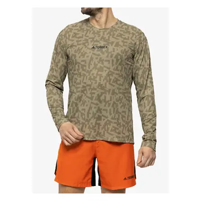 adidas TERREX Trail Running Longsleeve Graphic Futófelső - savannah/focus olive