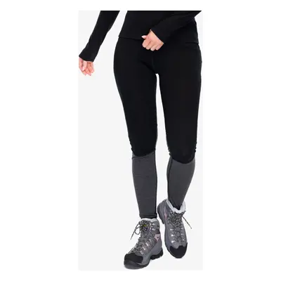 Icebreaker ZoneKnit Leggings Termoaktív Női Hosszúszárú Alsó - black/jet hthr