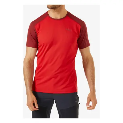 Rab Force Tee Termoaktív Férfi Póló - ascent red/oxblood red