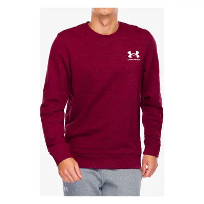 Under Armour UA Rival Terry Crew Hosszúujjú - cardinal/onyx white