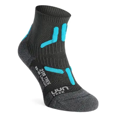 UYN Trekking 2IN Low Cut Socks Női Zokni - anthracite/turquosie