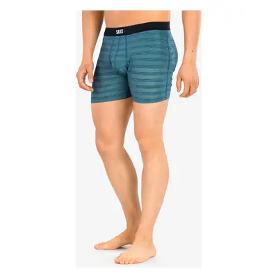 Saxx Hot Shot Boxer Brief Fly Termoaktív Férfi Boxeralsó - washed teal heather