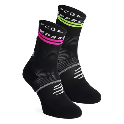 Compressport Pro Marathon Socks V2.0 Futózokni - black/yellow/neo pink