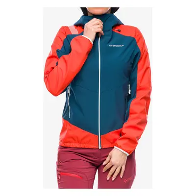 La Sportiva Aequilibrium Softshell Jacket Női softshell-kabát - storm blue/cherry tomato