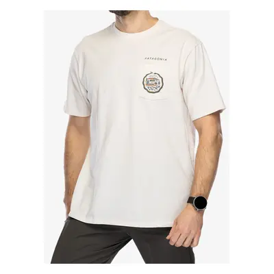 Patagonia Commontrail Pocket Responsibili-Tee Pamutpóló - birch white