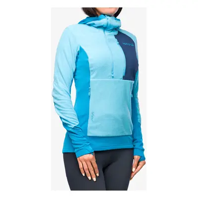 Norrona Lofoten Thermal Pro Hood Női Felső - aquarius/hawaiian surf