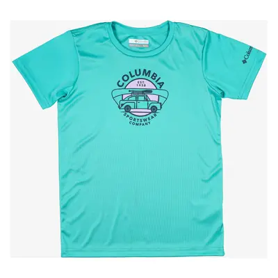 Columbia Mirror Creek Short Sleeve Graphic Shirt Póló Lányoknak - geyser/graphic