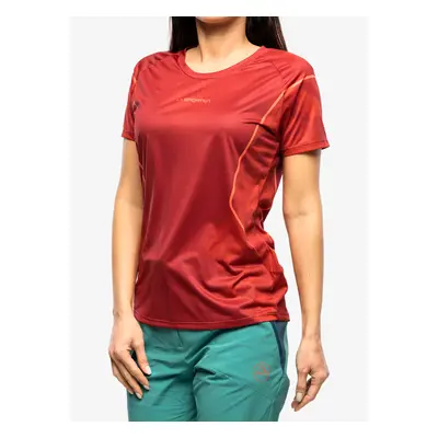 La Sportiva Pacer T-Shirt Női Futópólók - velvet/cherry tomato