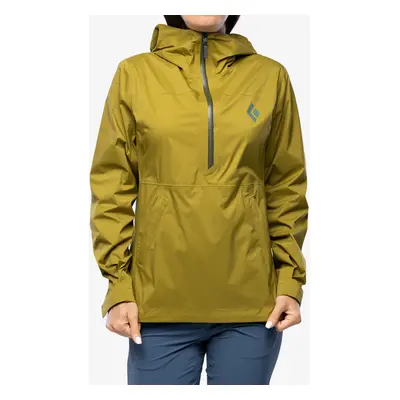 Black Diamond Stormline Stretch Anorak Női Esőkabát - camp green