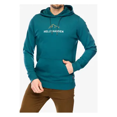 Helly Hansen F2F Organic Cotton Hoodie 2.0 Felső - dark creek