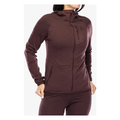 Odlo Ascent Mid Layer Hoody Full Zip Kapucnis női felső - fudge