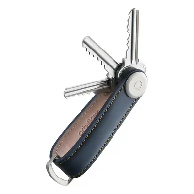 Orbitkey Leather Kulcstartó - navy/tan