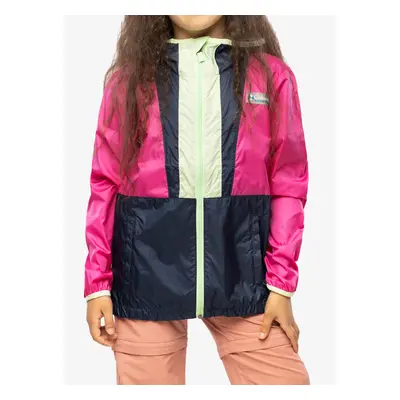 Columbia Back Bowl Hooded Windbreaker Lánykabát - pink ice/nocturnal/key west