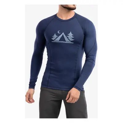 Sensor Merino DF Tee L/S Termoaktív Felső - deep blue camp