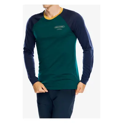 Mons Royale Icon Raglan Hosszúujjú - evergreen/midnight