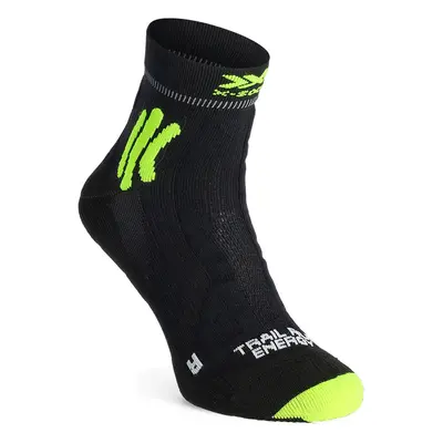 X-Socks Trail Run Energy 4.0 Futózokni - opal black/effektor green