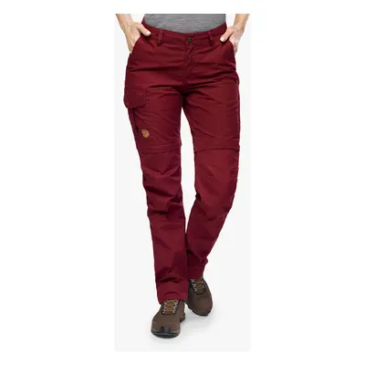 Fjallraven Karla Pro Zip-off Trousers Női nadrág - bordeaux red