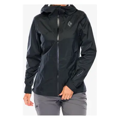 Black Diamond Treeline Rain Shell Női Kabát - black