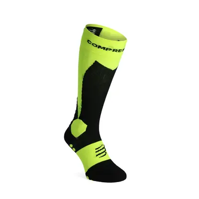 Compressport Ski Touring Full Socks Túrasízokni - safe yellow/black