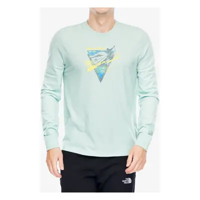 Smartwool Original Shred Graphic Long Sleeve Tee Férfi pulóver - arctic green