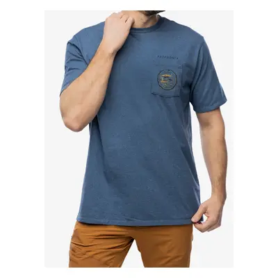 Patagonia Commontrail Pocket Responsibili-Tee Nyomtatott póló - utility blue