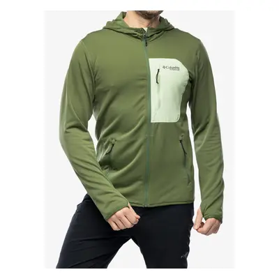 Columbia Triple Canyon Grid Fleece Hooded FZ Cipzáras felső - canteen/sage leaf