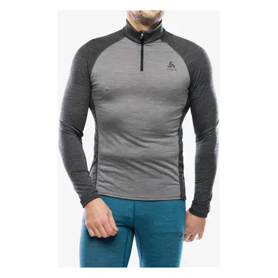 Odlo Natural Performance PW BL Top Turtle Neck LS Half Zip Hőszigetelő felső - grey melange