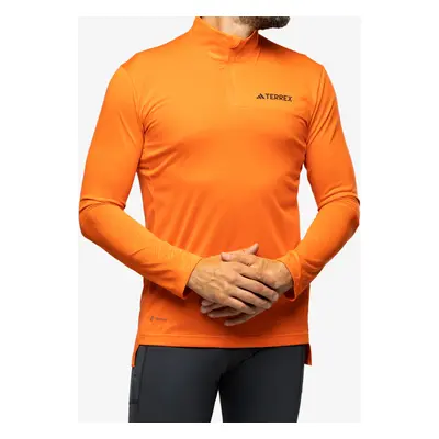 adidas TERREX Multi Half-Zip LS Tee Férfi Pulóver - semi impact orange