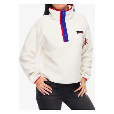 Columbia Helvetia II Cropped Half Snap Fleece Női felső - chalk