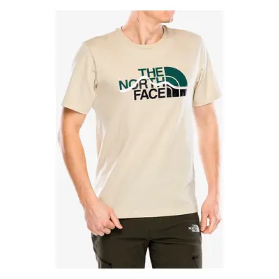 The North Face S/S Mountain Line Tee Pamutpóló - gravel