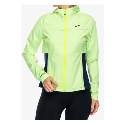 Brooks High Point Waterproof Jacket Női futódzseki - lime/navy