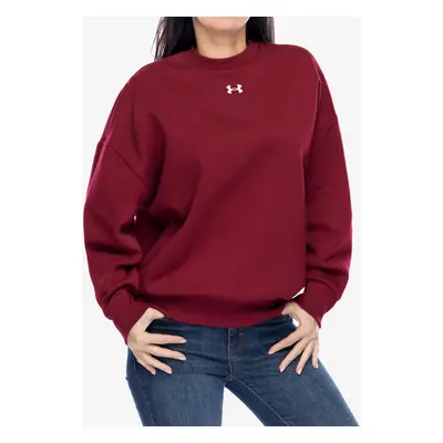 Under Armour UA Rival Fleece Oversized Crew Női felső - cardinal/white