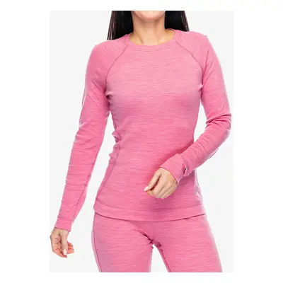 SmartWool Merino Baselayer Crew Termoaktív női felső - garden pink heather