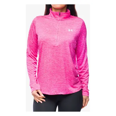 Under Armour UA Tech Twist 1/2 Zip Női felső - rebel pink/white