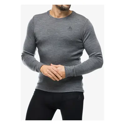 Odlo Merino BL Top Crew Neck LS Hőszigetelő felső - steel grey melange