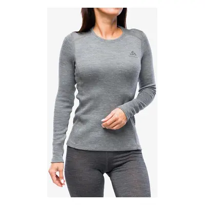 Odlo Merino BL Top Crew Neck LS Termoaktív női felső - steel grey melange