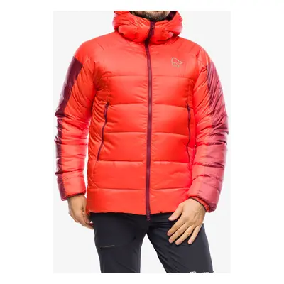 Norrona Trollveggen Down850 Jacket Pehelykabát - arednalin/rhubarb